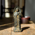 Nimara Ritual Handmade Sakyamuni Buddha Namaste Iron Powder Rust Cast Resin Statue Decoration