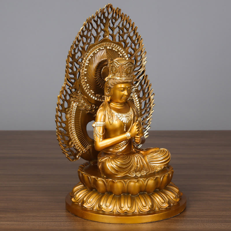Nimara Ritual Tathagata Buddha Figurine Serenity Copper Statue Home Offering Decoration