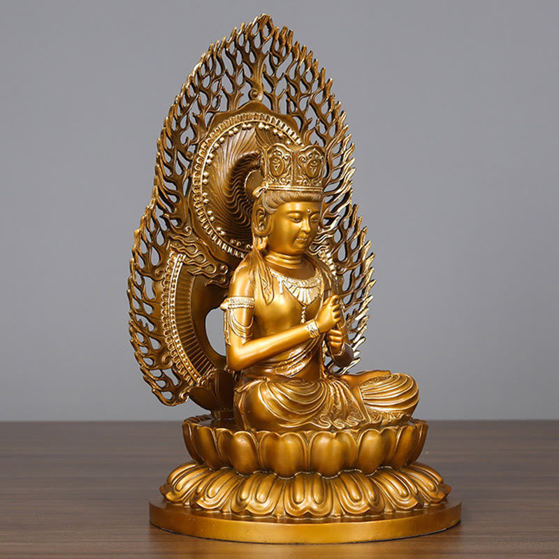 Nimara Ritual Tathagata Buddha Figurine Serenity Copper Statue Home Offering Decoration
