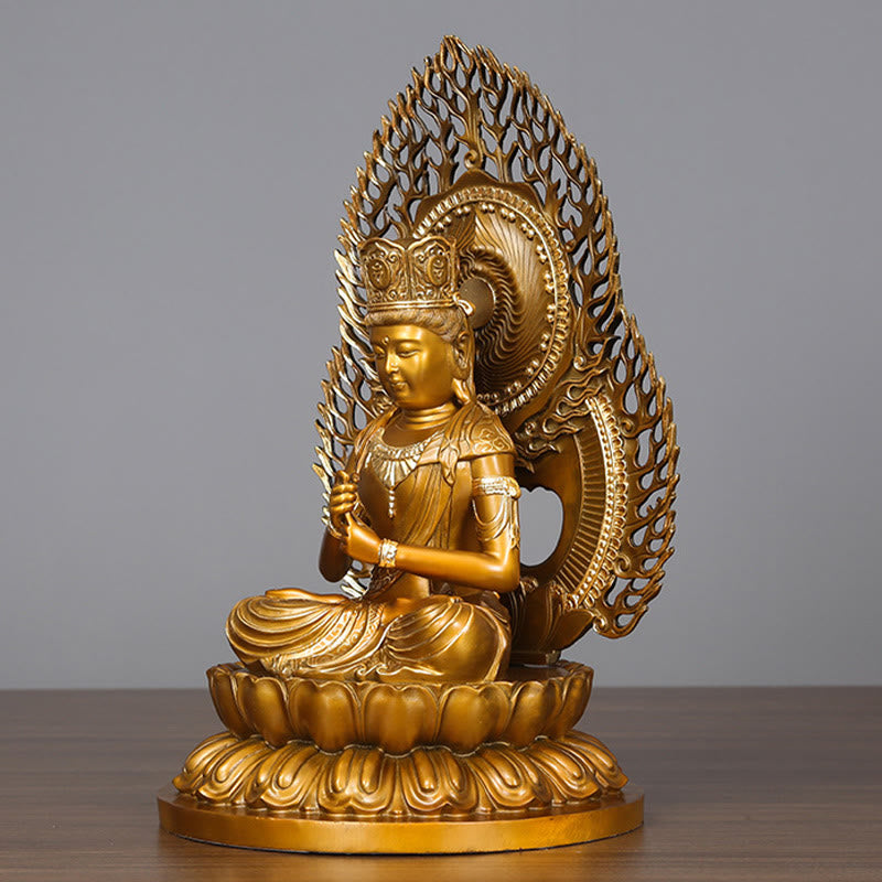Nimara Ritual Tathagata Buddha Figurine Serenity Copper Statue Home Offering Decoration