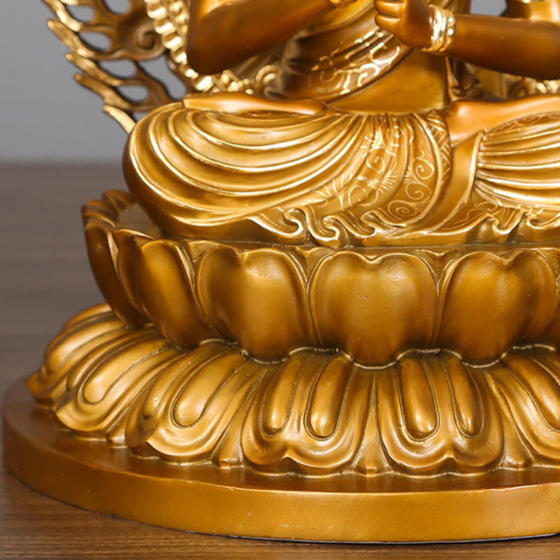 Nimara Ritual Tathagata Buddha Figurine Serenity Copper Statue Home Offering Decoration