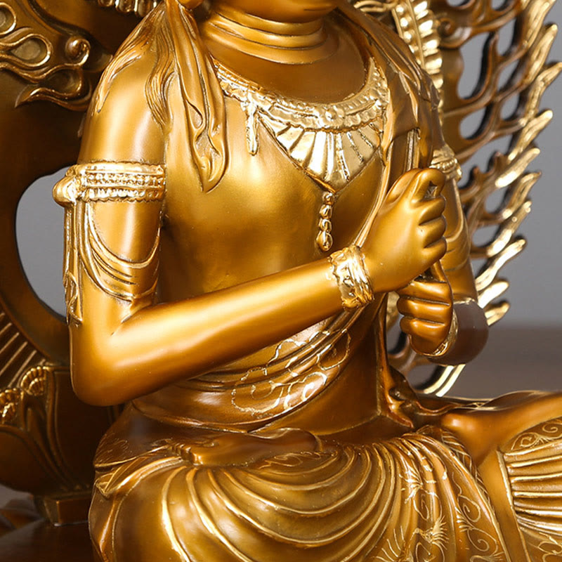 Nimara Ritual Tathagata Buddha Figurine Serenity Copper Statue Home Offering Decoration