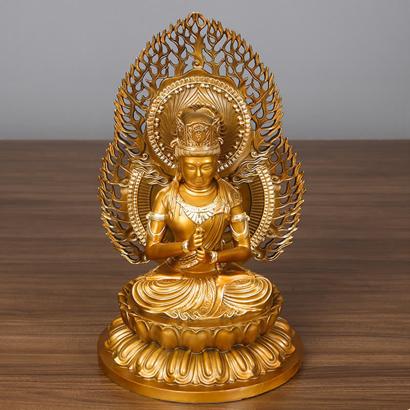 Nimara Ritual Tathagata Buddha Figurine Serenity Copper Statue Home Offering Decoration
