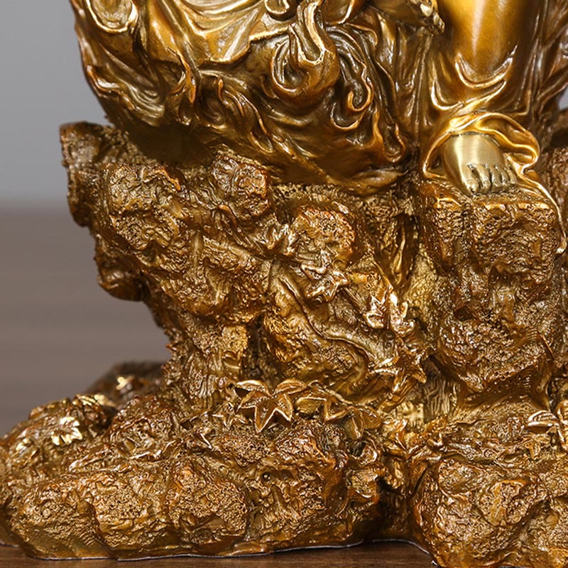 Nimara Ritual Acalanatha Buddha Figurine Serenity Copper Statue Home Offering Decoration