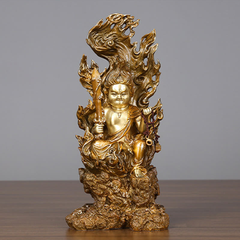 Nimara Ritual Acalanatha Buddha Figurine Serenity Copper Statue Home Offering Decoration