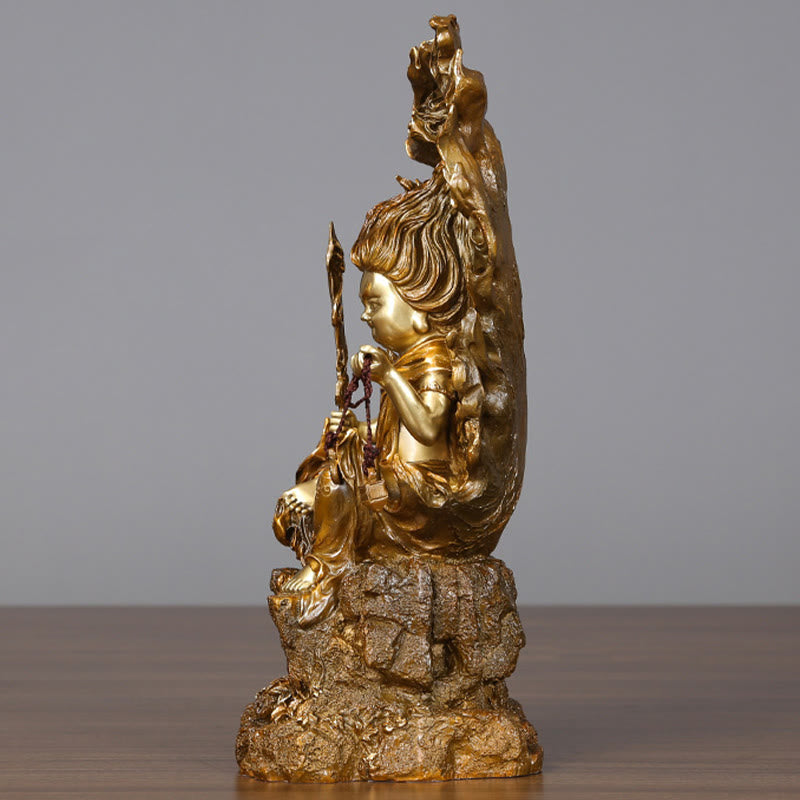 Nimara Ritual Acalanatha Buddha Figurine Serenity Copper Statue Home Offering Decoration