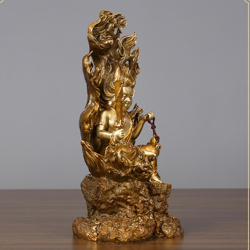 Nimara Ritual Acalanatha Buddha Figurine Serenity Copper Statue Home Offering Decoration