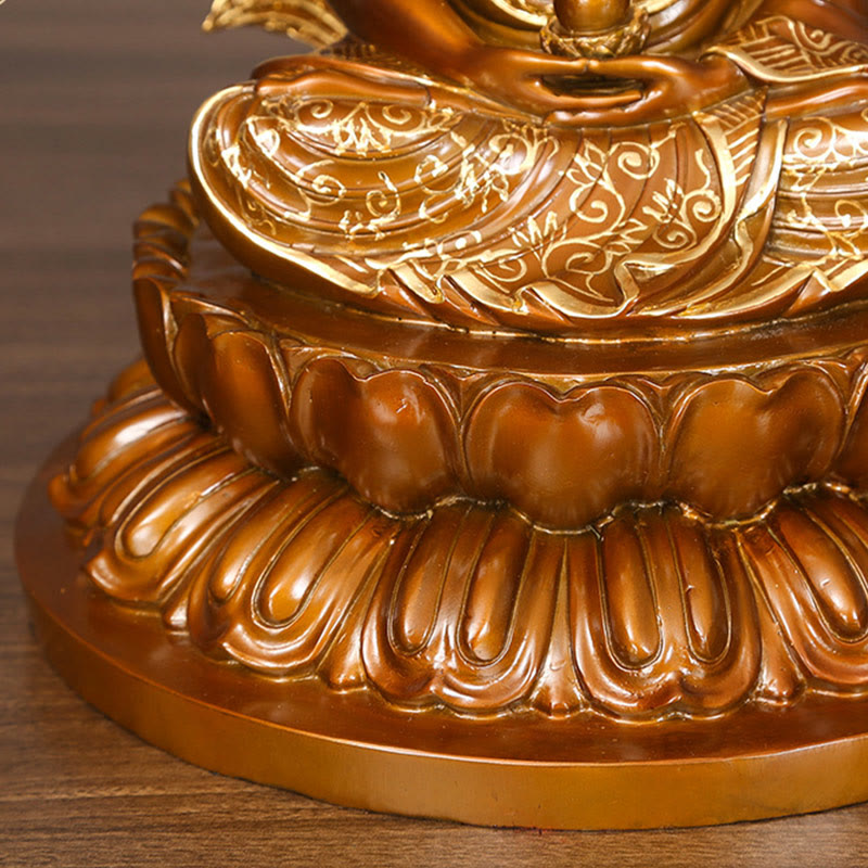 Nimara Ritual Sakyamuni Amitabha Medicine Buddha Figurine Serenity Copper Statue Home Offering Decoration