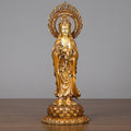 Nimara Ritual Kwan Yin Avalokitesvara Lotus Aura Success Brass Copper Statue Home Decoration