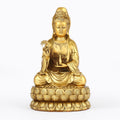 Nimara Ritual Kwan Yin Avalokitesvara Holding A Willow Bottle Harmony Brass Copper Statue Home Decoration