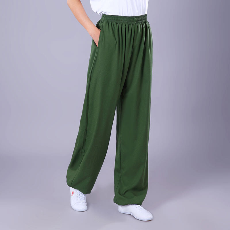 Nimara Ritual Summer Unisex Elastic Waist Tai Chi Qigong Practice Breathable Pants With Pockets