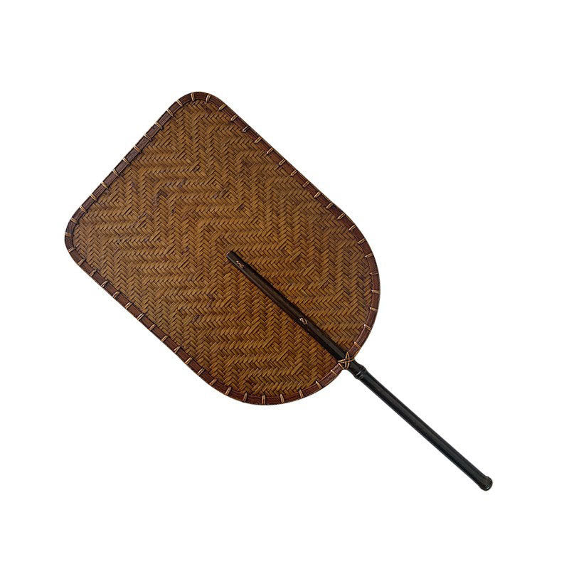 Nimara Ritual Vintage Chinese Style Handmade Round Octagonal Shaped Bamboo Long Handle Fan
