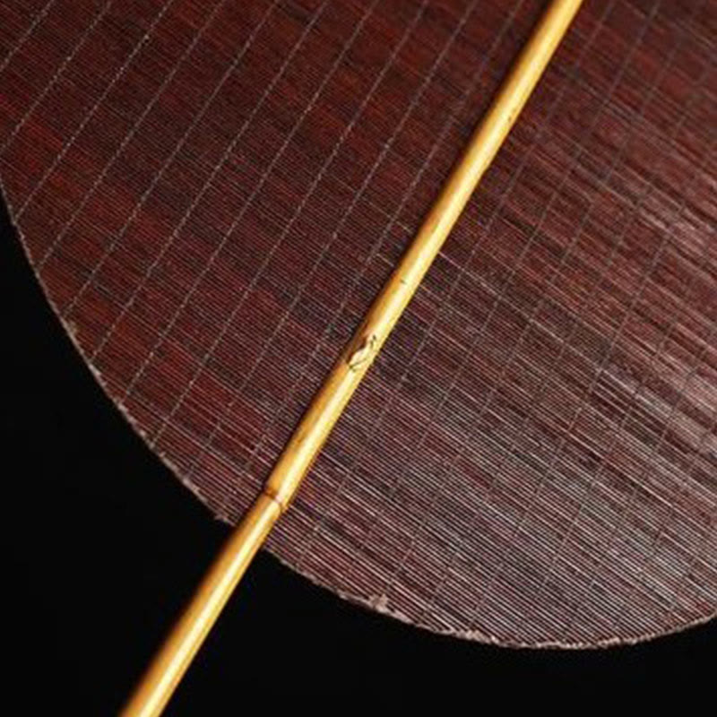 Nimara Ritual Chinese Style Handmade Bamboo Woven Round Oval Banana Shape Long Handle Fan