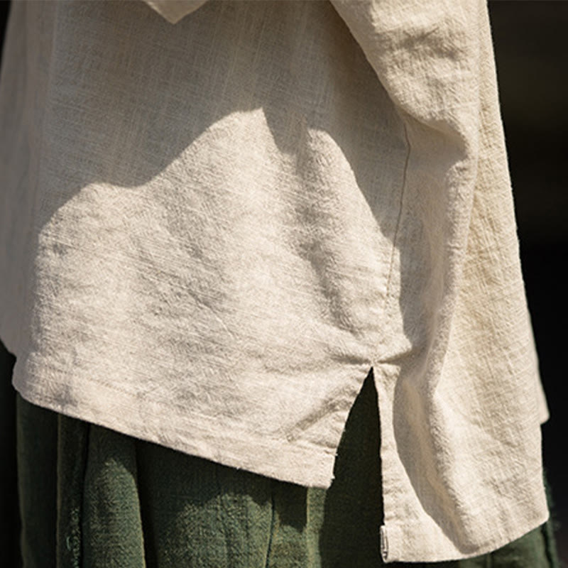 Nimara Ritual Causal Half Sleeve Ramie Linen Cotton T-shirt Tee