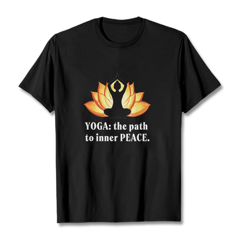 Nimara Ritual Yoga The Path To Inner Peace Lotus Tee T-shirt