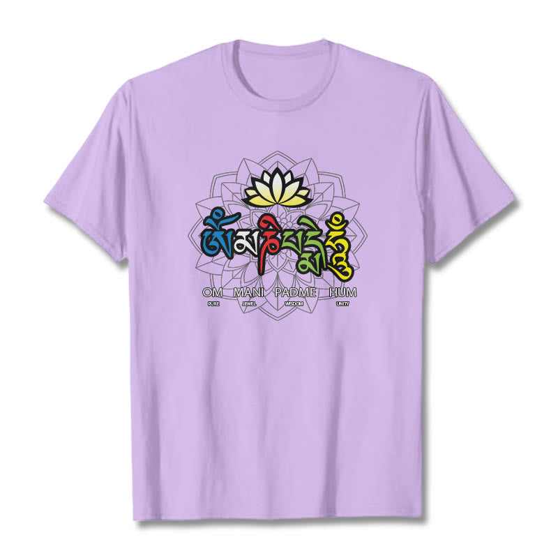 Nimara Ritual Om Mani Padme Hum Lotus Tee T-shirt