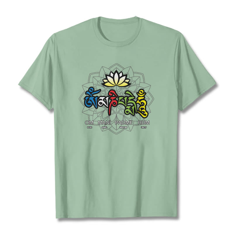 Nimara Ritual Om Mani Padme Hum Lotus Tee T-shirt
