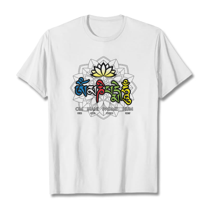 Nimara Ritual Om Mani Padme Hum Lotus Tee T-shirt