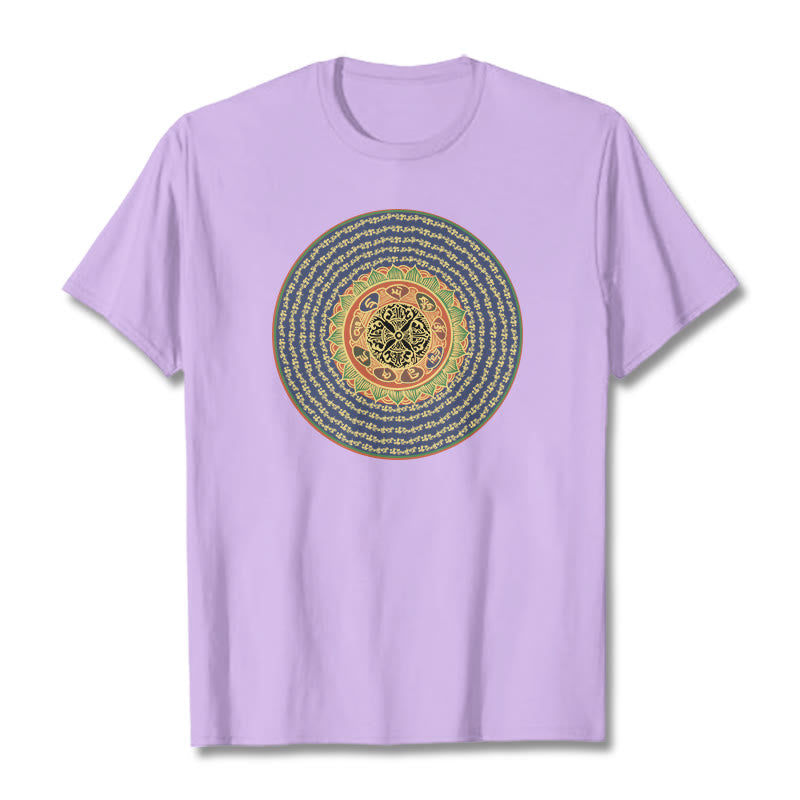 Nimara Ritual 108 Om Mani Padme Hum Mantra Sanskrit Tee T-shirt