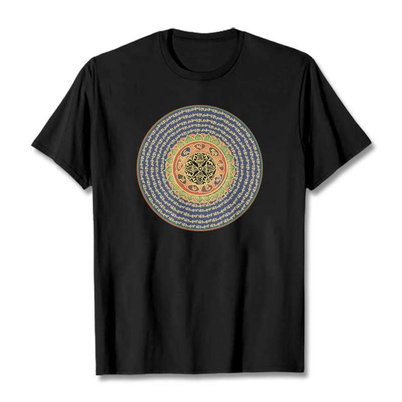 Nimara Ritual 108 Om Mani Padme Hum Mantra Sanskrit Tee T-shirt