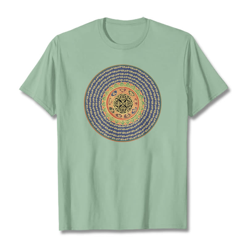 Nimara Ritual 108 Om Mani Padme Hum Mantra Sanskrit Tee T-shirt