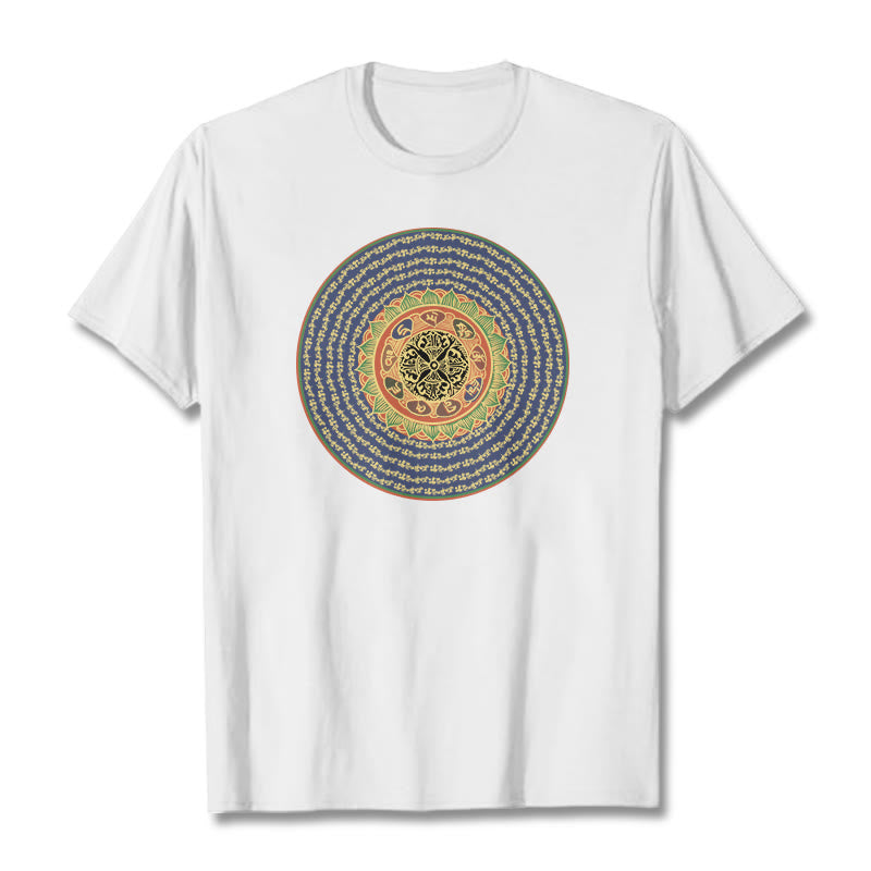Nimara Ritual 108 Om Mani Padme Hum Mantra Sanskrit Tee T-shirt