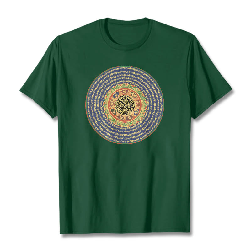 Nimara Ritual 108 Om Mani Padme Hum Mantra Sanskrit Tee T-shirt