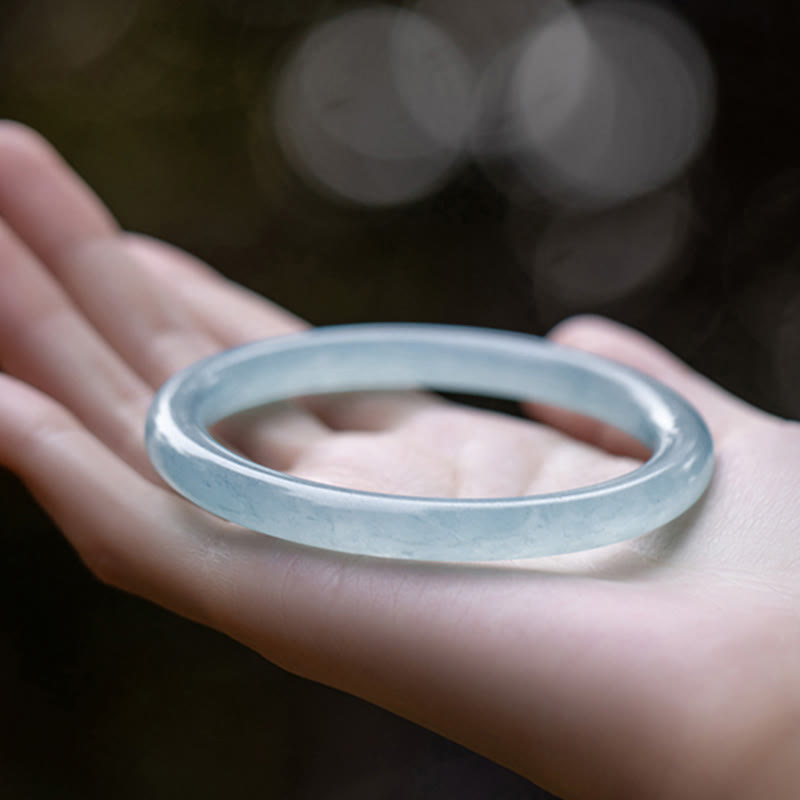 Nimara Ritual Natural Aquamarine Serenity Bangle Bracelet
