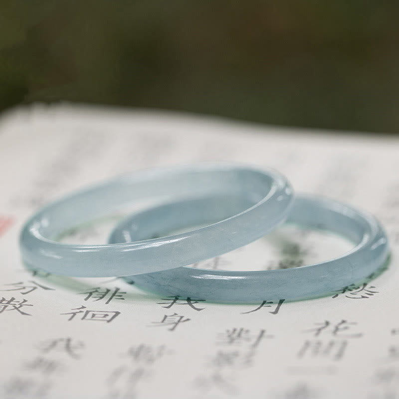 Nimara Ritual Natural Aquamarine Serenity Bangle Bracelet