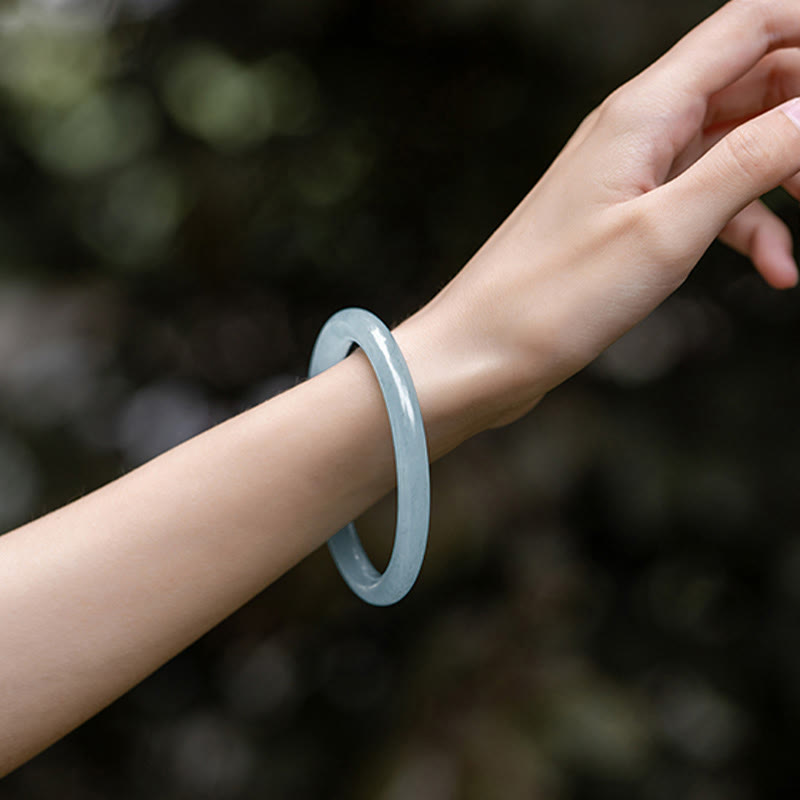 Nimara Ritual Natural Aquamarine Serenity Bangle Bracelet