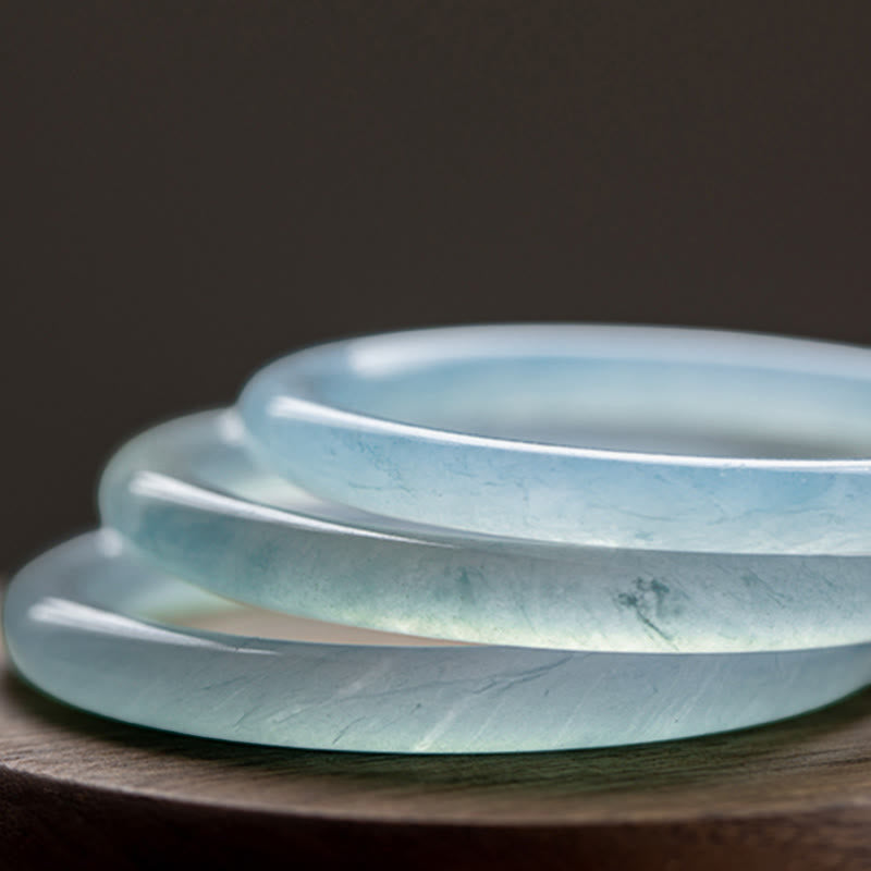 Nimara Ritual Natural Aquamarine Serenity Bangle Bracelet