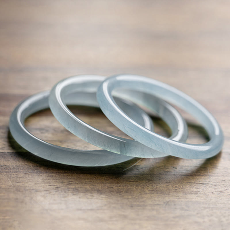Nimara Ritual Natural Aquamarine Serenity Bangle Bracelet