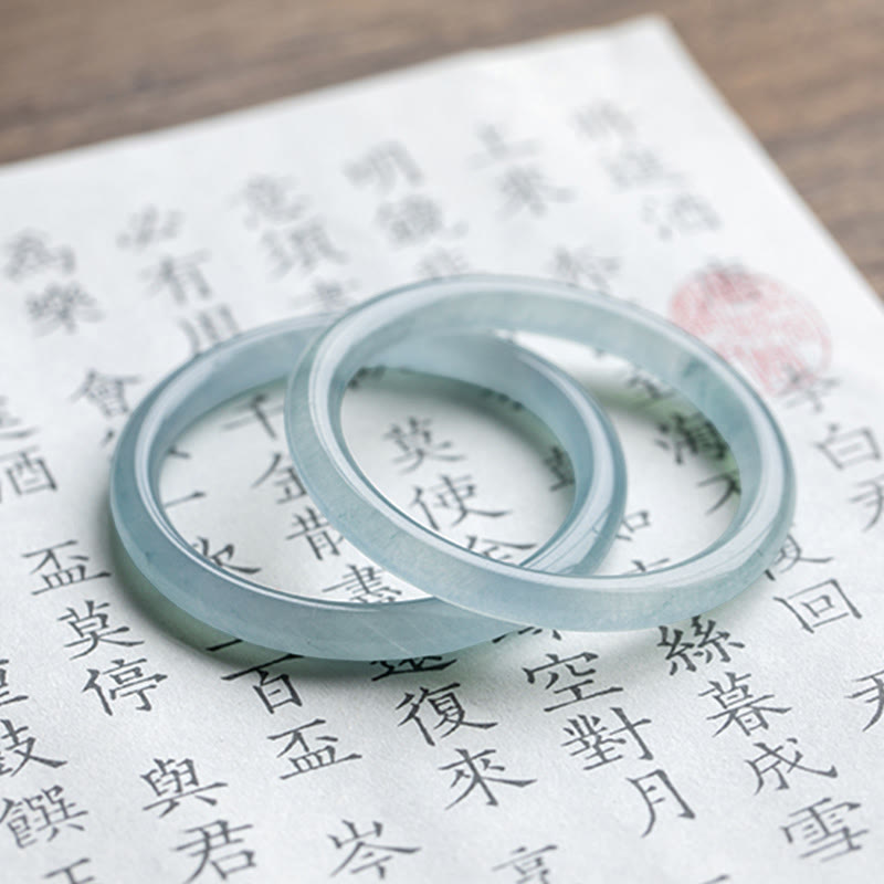 Nimara Ritual Natural Aquamarine Serenity Bangle Bracelet
