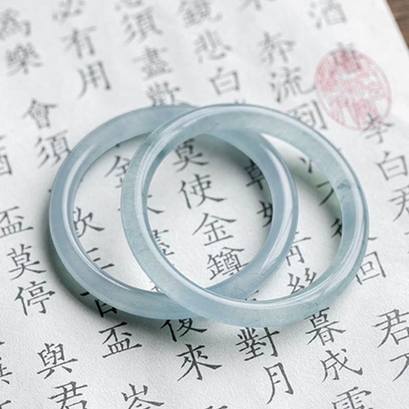 Nimara Ritual Natural Aquamarine Serenity Bangle Bracelet
