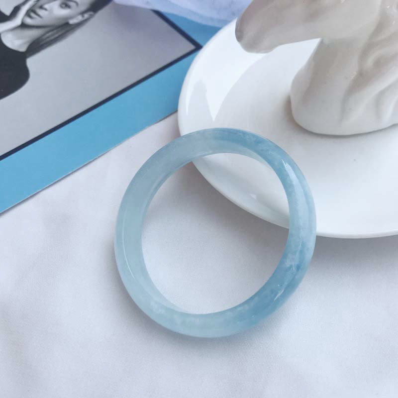 Nimara Ritual Natural Aquamarine Blessing Bangle Bracelet