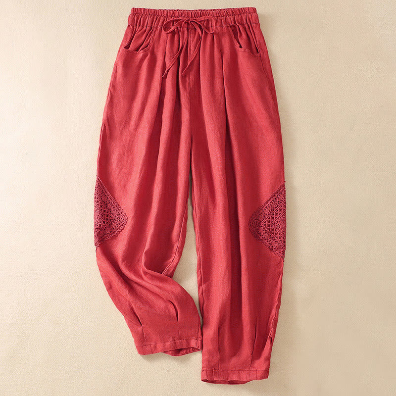 Nimara Ritual Summer Women's Drawstring Harem Pants With Pockets