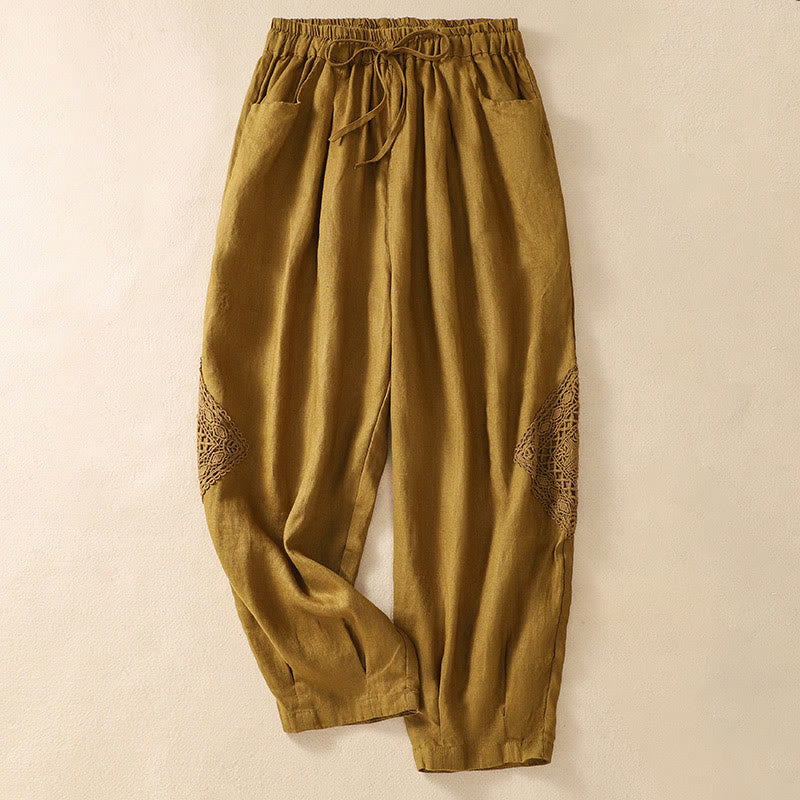 Nimara Ritual Summer Women's Drawstring Harem Pants With Pockets