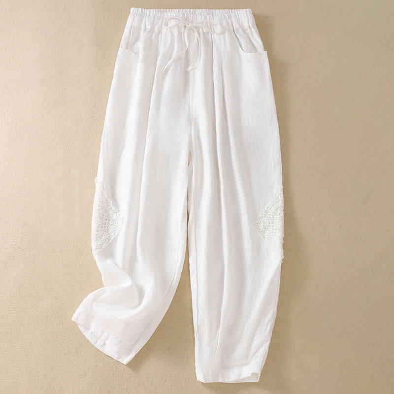 Nimara Ritual Summer Women's Drawstring Harem Pants With Pockets