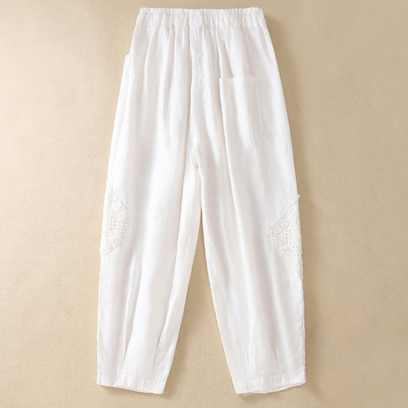 Nimara Ritual Summer Women's Drawstring Harem Pants With Pockets