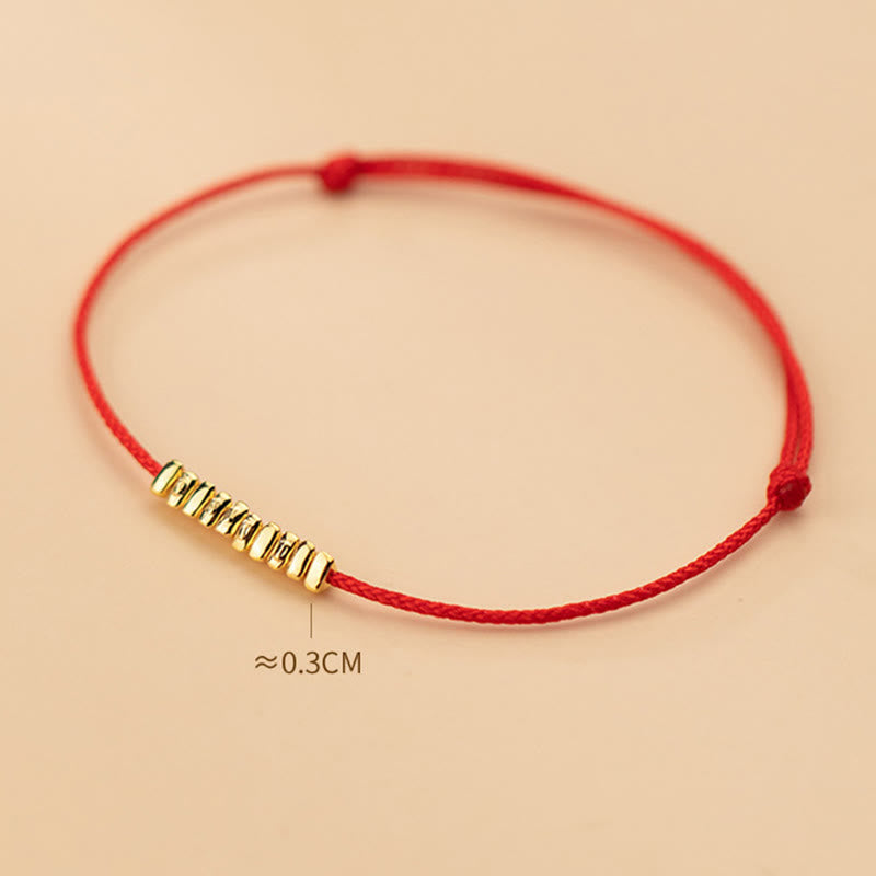 Nimara Ritual Handmade 925 Sterling Silver Small Pieces Protection Braided Ultra-Thin Rope Bracelet