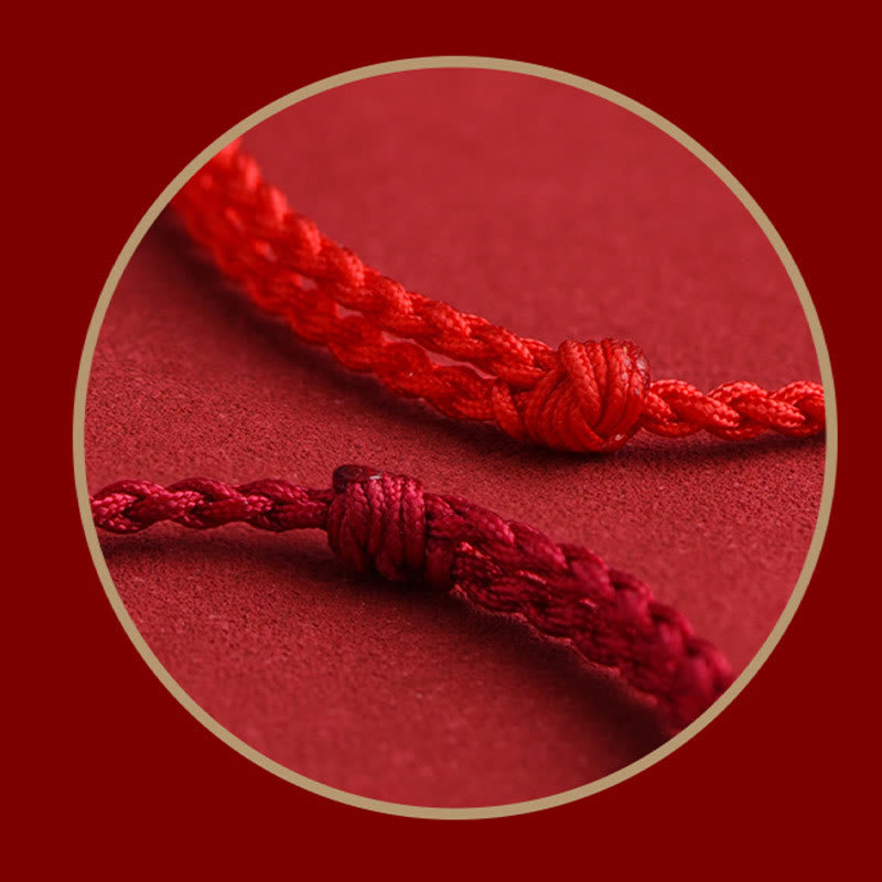 Nimara Ritual Handmade 999 Sterling Silver Om Mani Padme Hum Heart Sutra Carved Luck Rope Bracelet Anklet