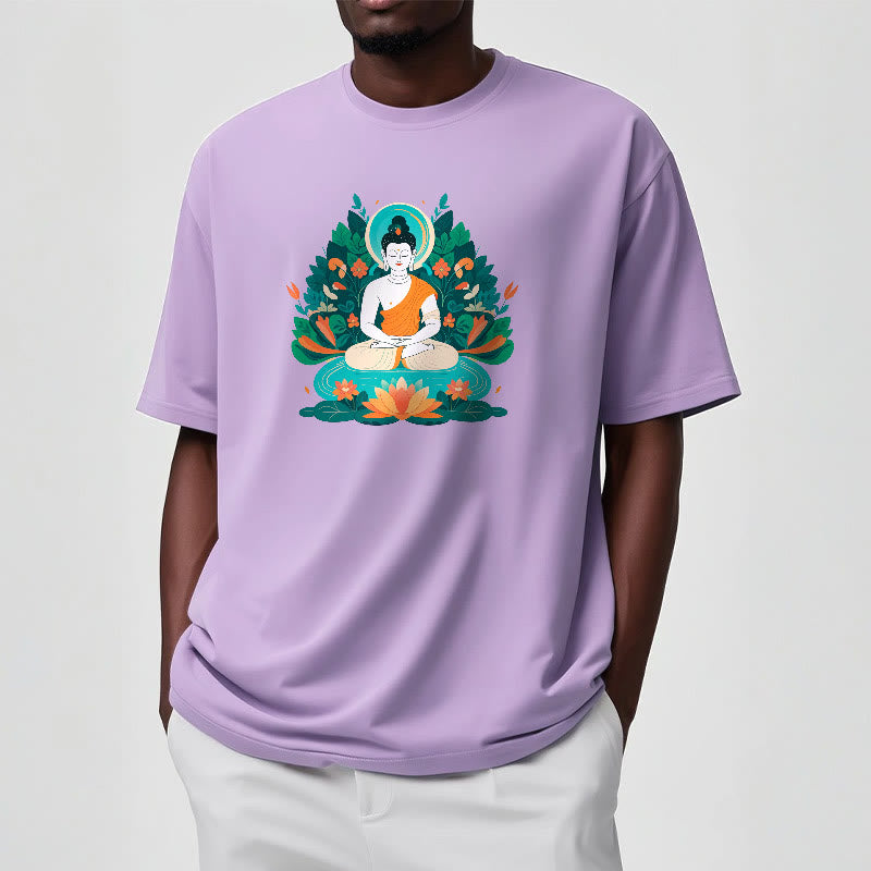Nimara Ritual Flower Grass Lotus Bodhisattva Tee T-shirt