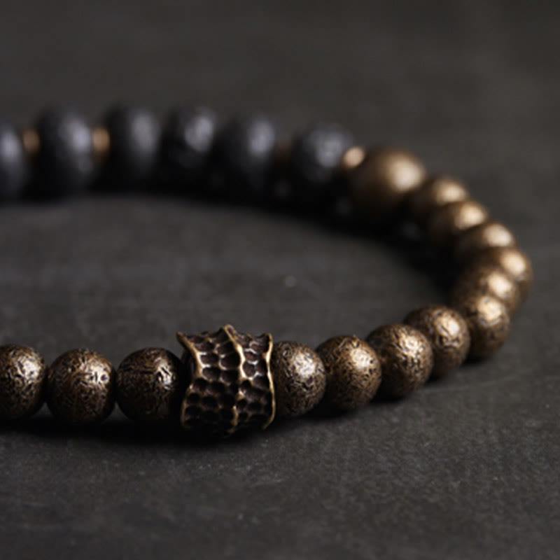 Nimara Ritual Lava Rock Beads Adsorb Negative Energy Copper Bracelet