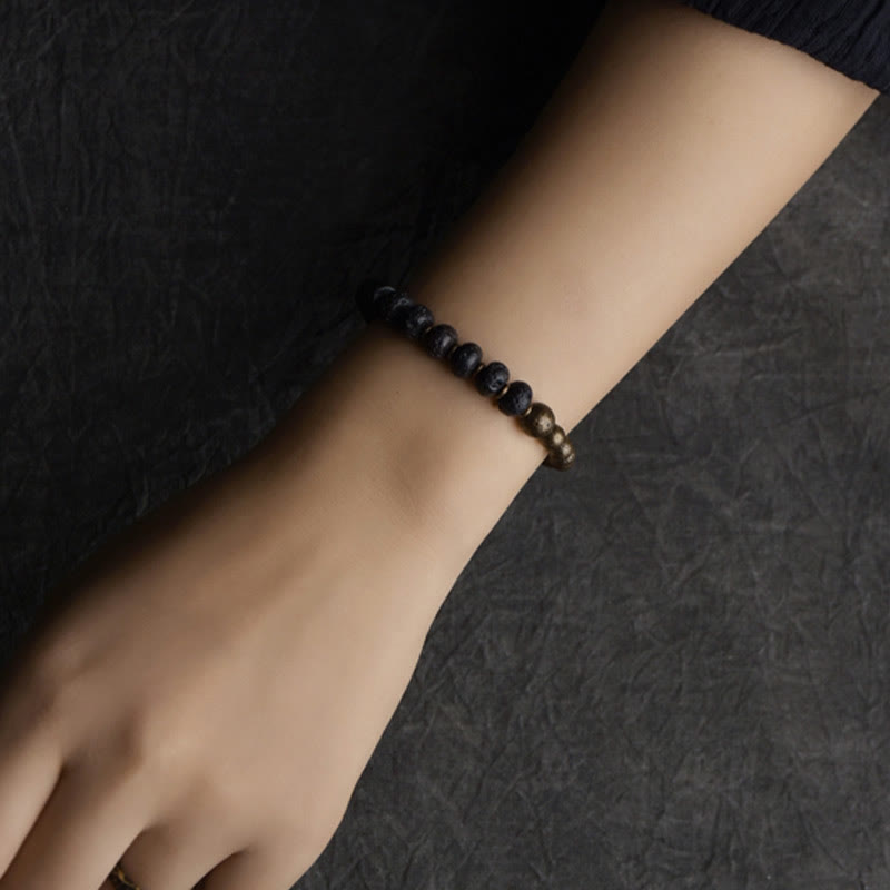 Nimara Ritual Lava Rock Beads Adsorb Negative Energy Copper Bracelet