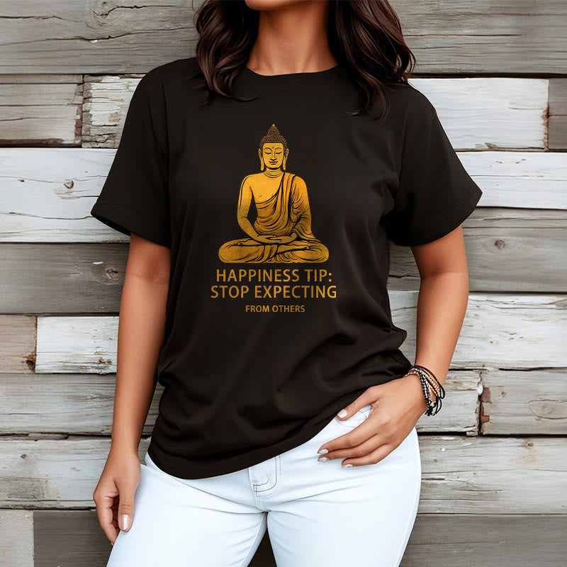 Nimara Ritual Stop Expecting From others Buddha Tee T-shirt