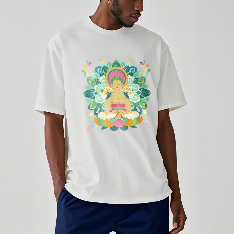 Nimara Ritual Butterfly Lotus Buddha-Inspired Tee T-shirt