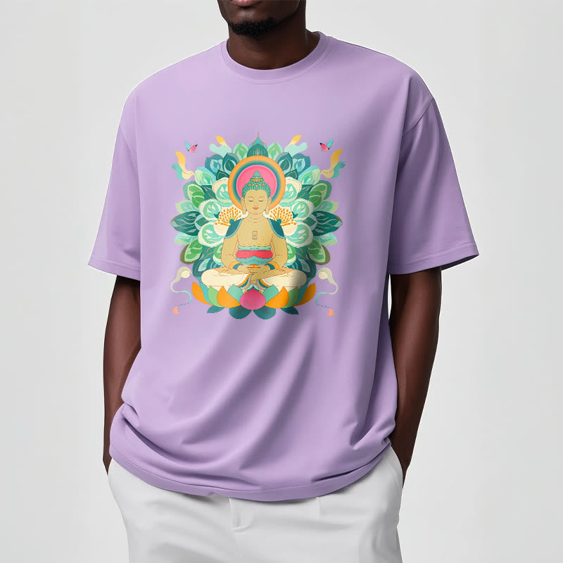 Nimara Ritual Butterfly Lotus Buddha-Inspired Tee T-shirt