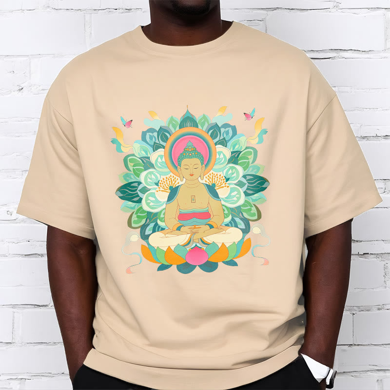 Nimara Ritual Butterfly Lotus Buddha-Inspired Tee T-shirt