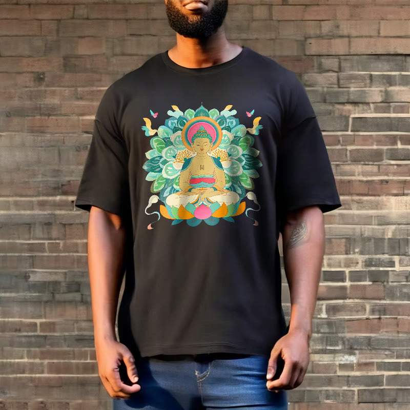 Nimara Ritual Butterfly Lotus Buddha-Inspired Tee T-shirt