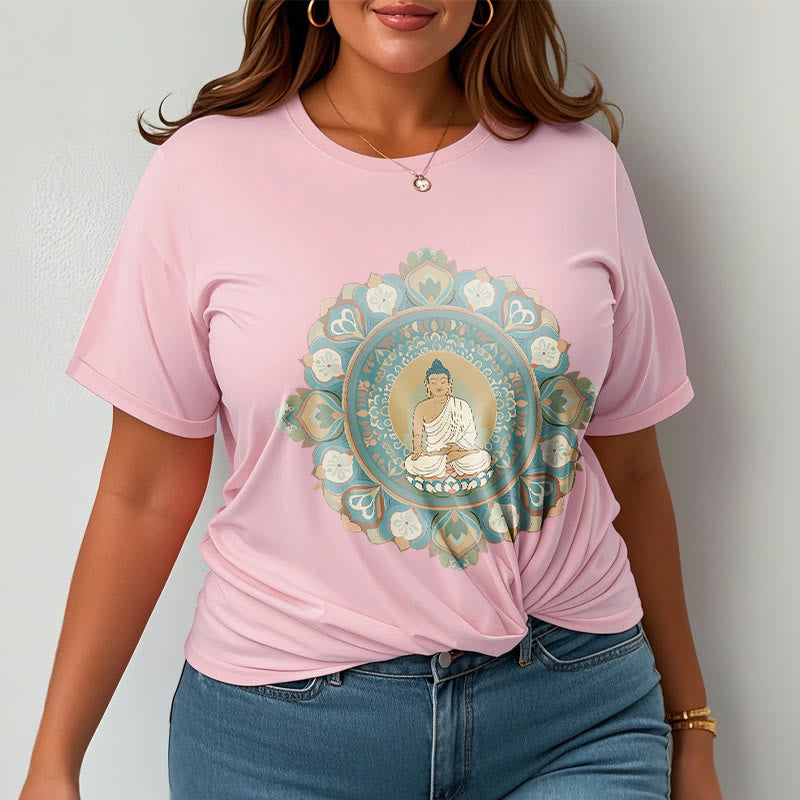 Nimara Ritual Mandala Flower Buddha Tee T-shirt